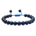 Amazing Gemstone Blue Tiger Eye Bracelet for Women Men's Gifts - Protection Healing Crystal Bracelet - 8mm Gemstone Beaded Adjustable Bracelet Pulseras Para Hombres Mujer Stocking Stuffers - color: Blue Tiger Eye