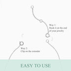 14K Gold Chain Extender for Women, Yellow Gold/White Gold/Rose Gold Adjustable Gold Necklace Anklet EXtension Chain, Available in 2/3/4 Inch - color: Rose Gold, size: 3 Inch