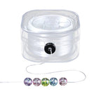 1 Roll 0.8MM Crystal Elastic Strings TPU Thread White Clear Stretch Flat Round Sturdy Transparent Arts Sewing Accessories Cords for Jewelry Making Beading Bracelet Necklace Diy Craft Supply - size: 0.8mm 87.49 Yards