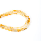 5x12mm Natural Yellow Aventurine Stone Bamboo Shape Gem Healing Energy Loose Spacer Beads for DIY Necklace Bracelet Earring - color: Yellow Aventurine