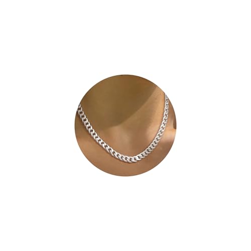 Moodear Gold Necklace for Women Dainty Chunky 14K Gold Plated/Sliver Plated Chain Necklace Cuban Link Paperclip Chain Choker Toggle Clasp Layered Necklace for Women Trendy Fashion Gift - style: Cuban Chain