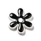 Ipotkitt 20 Pcs Opaque Acrylic Snowflake Beads with Enamel Random Color Snowflake Shaped Beads Flower Plastic Spacer Loose Beads for DIY Jewelry Making - color: 20pcs-Snowflake Beads-25x22.5x4.5mm