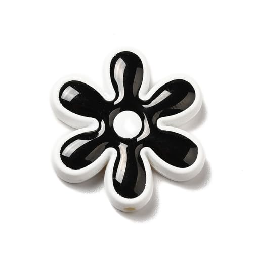 Ipotkitt 20 Pcs Opaque Acrylic Snowflake Beads with Enamel Random Color Snowflake Shaped Beads Flower Plastic Spacer Loose Beads for DIY Jewelry Making - color: 20pcs-Snowflake Beads-25x22.5x4.5mm