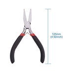 Beadthoven 1Set Flat Nose Pliers 5 Inch Smooth Jaw Pliers for Jewelry Making Wire Rapping Bending Gunmetal - color: Gunmetal, size: Flat Nose Pliers