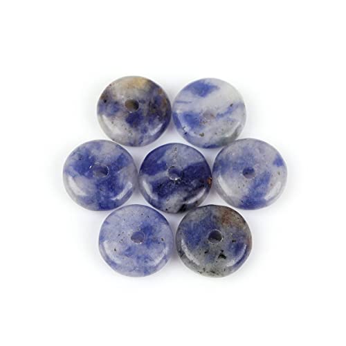 JOE FOREMAN 2x6mm Natural Blue Sodalite Jasper Stone Heishi Rondelle Spacer Beads for Jewelry Making Full 15" Strand Energy Stone Healing Power Crystal - color: Blue Sodalite Jasper