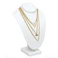 Novel Box White Leatherette Stand Jewelry Necklace Display 5.5x3x7.5 Inches - Freestanding Travel Necklace Holder Stand - Necklace Mannequin Organizer Stands - Necklace Displays Small - color: White Leatherette, size: Small