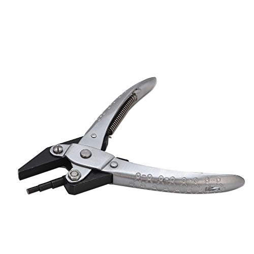 The Beadsmith 3-Step Round and Concave Nose Parallel Plier, Loops 3, 4, 5mm, 5.5 inches (140mm), Steel Tool for Jewelry Making, with Spring - style: 3-Step Round/Concave - 140mm