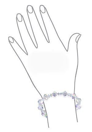 Gem Avenue Adjustable 7 to 8 inch Bracelet with .925 Silver and Austrian Crystals - color: Clear