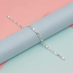 LeCalla Handmade Sterling Silver Mens Bracelets | Solid Italian 925 Chain Bracelets | Classic Designs Chain Bracelets for Men | Men's Silver Bracelet Gift for Dad, Boyfriend, Son - style: 8.5" Open Rectangle Link