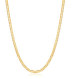 Barzel 18K Gold Plated Mariner Chain Necklace for Women, Flat Marina - Made in Brazil - color: 3.5MM Gold, size: 16 Inches