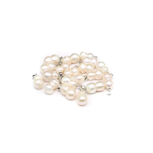 5 Pcs Natural Pearl Pendants Irregular Freshwater Pearl Pendant Charms for Jewelry Making Necklace Bracelet DIY Gift - color: calabash