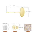 30PCS 14K Gold Plated Flat Pad Earring Posts Hypoallergenic Earring Studs with 925 Sterling Silver Post for DIY Jewelry Making Findings - color: C Style-14K Gold Flat Pad