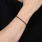 QOGIR 14k gold Handmade Healing Bracelet, Natural Gem Stone Crystal Elastic Gold Bracelet - color: Dragon Bloodstone - Strength and Courage, size: 4m