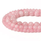 About 60pcs 6mm Natural Stone Beads Rose Quartz Beads Crystal Gemstone for Jewelry Making, DIY Bracelet Necklace - color: Rose Quartz, size: 6mm