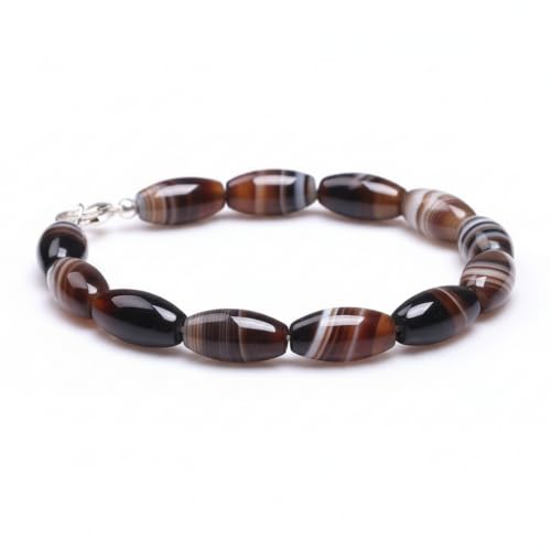 Botswana Agate Beads for Jewelry Making Natural Gemstone Semi Precious 8x16mm Oval Rice 15" JOE FOREMAN - color: 8x16mm/oval rice botswana agate