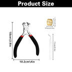 End Cutting Jewelry Pliers,Nail Puller Tool for Carpenter,Repair and Crafts,Wire Wrapping Beading Crafts Pliers-Matte Handle - color: End Cutting Pliers-black Red