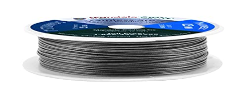 Mandala Crafts 7 Strand Beading Wire for Jewelry Making - 98 FT 24 Gauge Stainless Steel Braided Tiger Tail Wire for Bead Stringing - size: 7 Strands 24 Gauge 0.5MM 98FT