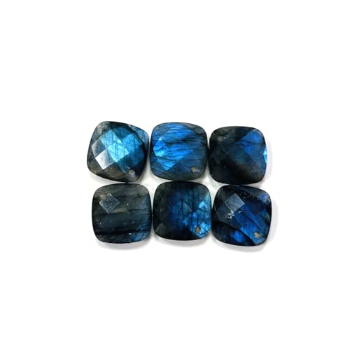 Natural Stone Pendants Faceted Flash Labradorite Stone Beads Flash Crystal Gemstone Charms for Jewelry Making Necklace Bracelet Gift - color: square