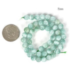 Natural Moss Green Angelite 8mm Gemstone Round Loose Beads Strand for DIY Bracelet Necklace Jewelry Making Bead - color: Moss Green Angelite, size: 8mm