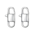 925 Sterling Silver Double Opening Lobster Clasp, Necklace Bracelet Anklet Jewelry Extender Clasp for DIY Jewelry Making (Style 2-2pcs) - style: style 2-2pcs