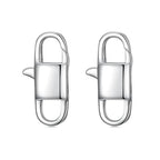 925 Sterling Silver Double Opening Lobster Clasp, Necklace Bracelet Anklet Jewelry Extender Clasp for DIY Jewelry Making (Style 2-2pcs) - style: style 2-2pcs