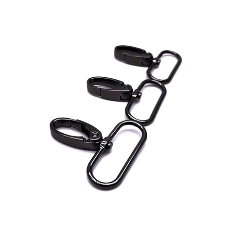 1.5 inch Swivel Lobster Clasp 1 1/2 inch Swivel Clasp Strap Clips Lobster Claw Lanyard Swivel Clasps Black 38mm Extra Large Lobster Clasps Swivel Hooks for Purse 10pcs - color: 1.5 inch Black