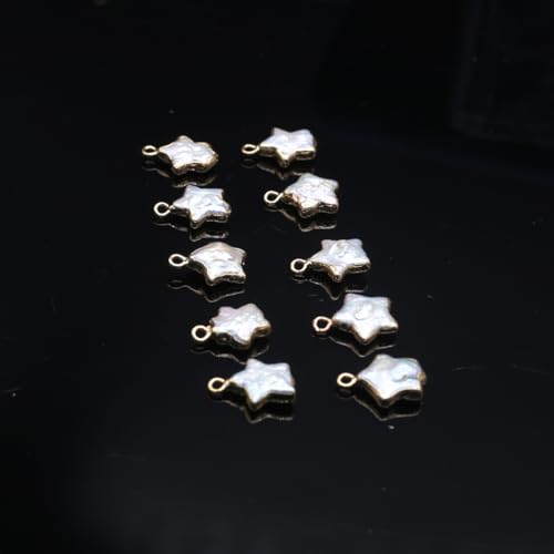 5 Pcs Natural Pearl Pendants Irregular Freshwater Pearl Pendant Charms for Jewelry Making Necklace Bracelet DIY Gift - color: star