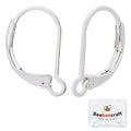 Beebeecraft 1 Box 50Pcs Leverback Earring Findings 925 Sterling Silver Plated Clasp Earring Hooks 15.5x10mm Ear Wire Clip Earring Connector for Jewelry Making - color: 15.5x10mm Silver Leverback Earring
