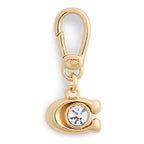 COACH Women's Collectible Signature Jewelry Charm - color: C Stone Crystal/Gold