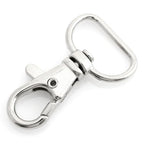 CRAFTMEMORE 3/4 Inch Trigger Snap Hooks Classic Swivel Lobster Claw Clasps Purse Lanyard Clip 20 Pack CSPS (Silver) - color: Silver