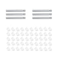 6pcs 20G Pure Titanium Earring Posts Pins Hypoallergenic Nickel Free Piercing Earrings Findings for Women Men Sensitive Ears 12mm - color: 6pcs 12mm 20G ear pin, size: 6PCS