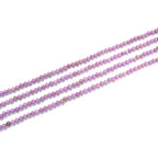 Adabele 15 Inch Natural Purple Phosphosiderite Healing Gemstone 3mm (0.12 Inch) Tiny Small Faceted Round Loose Beads Stone Spacer (135-145pcs) for Craft Jewelry Making GK3-25 - color: Purple Phosphosiderite, size: 3mm (0.12") - 15 inch/1 strand