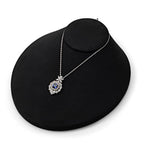 Oirlv Necklace Holder Bust Velvet Jewelry Display Necklace Display for Vendors Display Pendant Display Stand Black - color: Black Microfiber