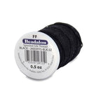 Beadalon Silk Thread Beading Thread | Bead String for Jewelry Making & Knotting | Black | Size FF 0.5 oz 276 ft - color: Black, style: Size FF