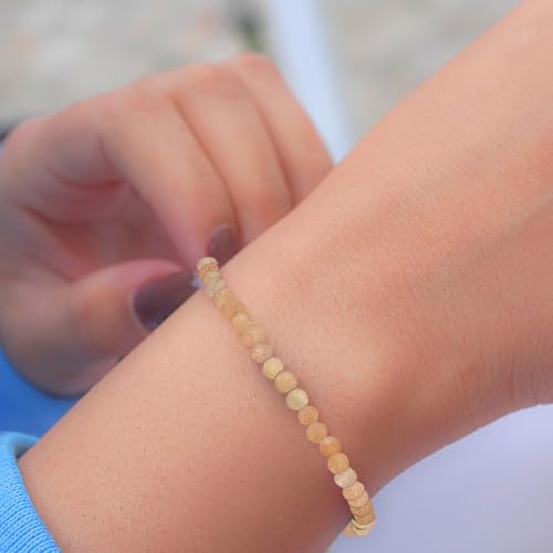 Faceted Bracelet for Women, Certified 925 Sterling Silver with 18K Gold Vermeil Healing Crystal Bracelets for Women - Crystals and Healing Stone Bracelet Women Jewelry for Gift - color: Peach Moonstone