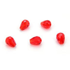 24pcs Adabele Austrian 8mm Faceted Teardrop Loose Crystal Beads Light Siam Red Compatible with 5500 Swarovski Crystals Preciosa SST-806 - color: Light Siam/Red, size: 8mm x 6mm - 24pcs