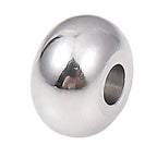 BEADIA Stainless Steel Spacer Beads 5x3mm Rondelle Loose Charm Caps Beads for DIY Jewelry Making 100pcs with 1.5mm Hole - color: 5x3mm 1.5mm