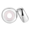 Clip Stopper Charms Sterling Silver Rondelle Spacer Bead for Bracelets (Silver) - color: Silver