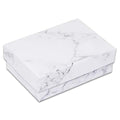 TheDisplayGuys - 100-Pack #32 Cotton Filled Cardboard Paper Jewelry Boxes Gift Case - Marble White (3.3" x 2.3" x 1.0") - for Shipping or Storage - size: 1 Count (Pack of 100), style: 3.3" x 2.3" x 1.0" (#32)