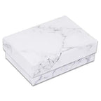 TheDisplayGuys - 100-Pack #32 Cotton Filled Cardboard Paper Jewelry Boxes Gift Case - Marble White (3.3" x 2.3" x 1.0") - for Shipping or Storage - size: 1 Count (Pack of 100), style: 3.3" x 2.3" x 1.0" (#32)