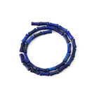 5x12mm Natural Lapis Lazuli Stone Bamboo Shape Gem Healing Energy Loose Spacer Beads for DIY Necklace Bracelet Earring - color: Lapis Lazuli