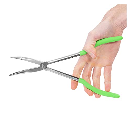 OEMTOOLS 22622 Angled Needle Nose Pliers 45°, Long Needle Nose Pliers, Rust Resistant, Heat-Treated Steel Construction, Automotive, Construction, and Jewelry Making Tools - style: 11 inch 45 degree long nose pliers