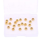 BEADIA 18K Gold Plated Stopper Beads 6x3mm 20pcs Rondelle Insert Silicon Length Adjust Spacer Beads for Jewelry Making Findings - color: Rondelle, size: 6x3mm