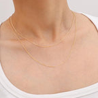 Gacimy Chain Necklace for Women, 14K Gold Plated/Silver Tone Cable Chain for Women, 1.1/1.3mm Thin Dainty Necklace Chains 16-24 Inch - size: 22 Inches, style: 1.1mm Gold