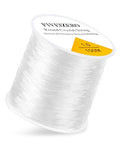 1 Rolls FIVEIZERO Elastic Bracelets String Cord, 1mm Round Crystal Elastic String for Bracelets Necklace Beading & Jewelry Making, White Transparent Stretch Bead Cord Thread - size: 1mm Round Crystal Clear (1 Pack)