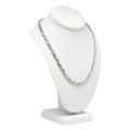 Novel Box White Leatherette Bust Stand Jewelry Necklace Display 6.5x4x10 Inches - Freestanding Travel Necklace Holder Stand - Necklace Mannequin Organizer Stands - Necklace Displays Medium - color: White Leatherette, size: Medium