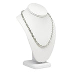 Novel Box White Leatherette Bust Stand Jewelry Necklace Display 6.5x4x10 Inches - Freestanding Travel Necklace Holder Stand - Necklace Mannequin Organizer Stands - Necklace Displays Medium - color: White Leatherette, size: Medium