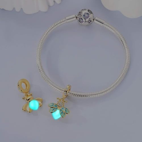LAZA Charms for Bracelets 925 Sterling Silver Butterfly Summer Travel Ocean Lucky Charm Beads Pendant Jewelry for Women Mom - color: Golden Bees