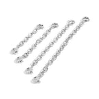 FAMARINE Gold Silver Necklace Extender Chains for Women - color: silver B