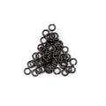 The Bead Chest Black 4mm Round Open Jump Rings, Pack of 100 - color: Black, size: 4mm